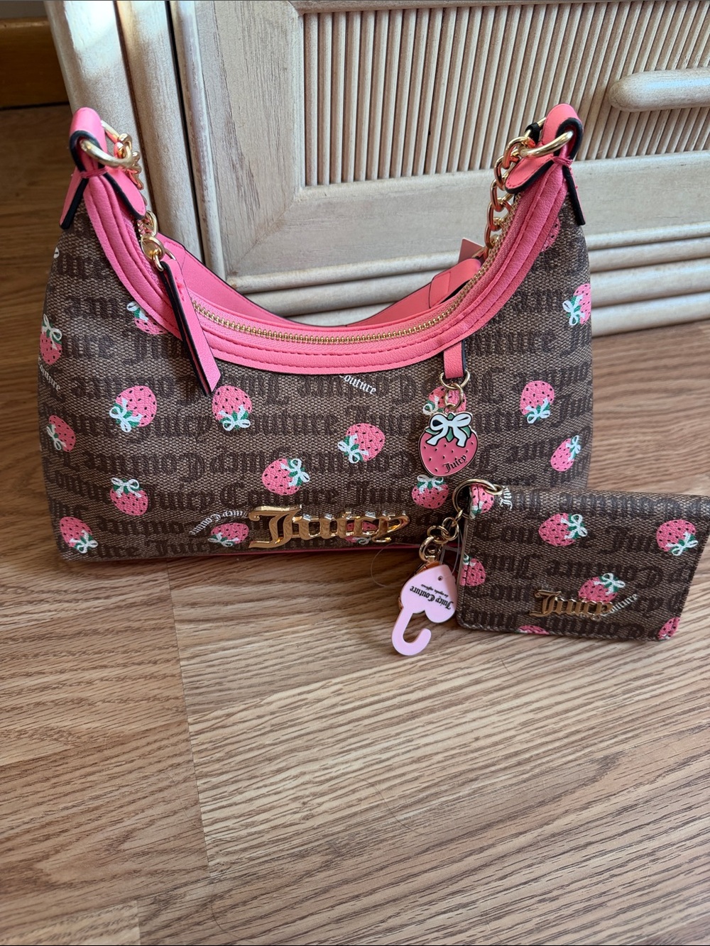 Juicy couture strawberry purse and wallet